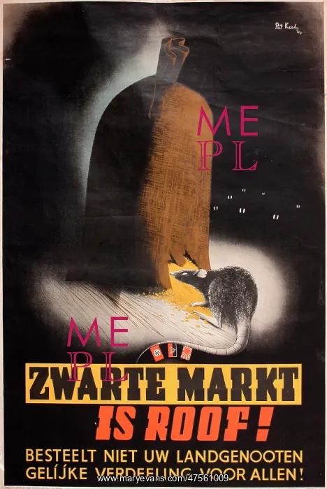 : Dutch poster warning against the Black Market : Dutch poster warning against the Black Market