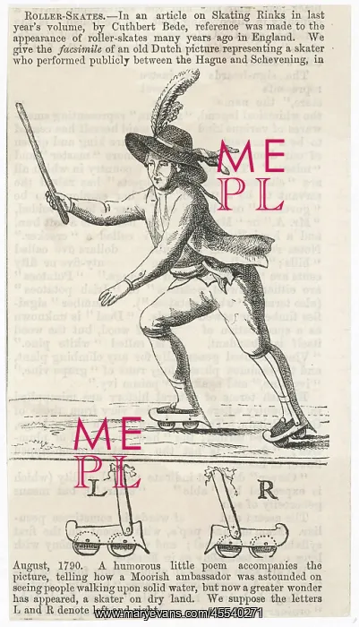 : Dutch Roller-Skater 1790 : Dutch Roller-Skater 1790
