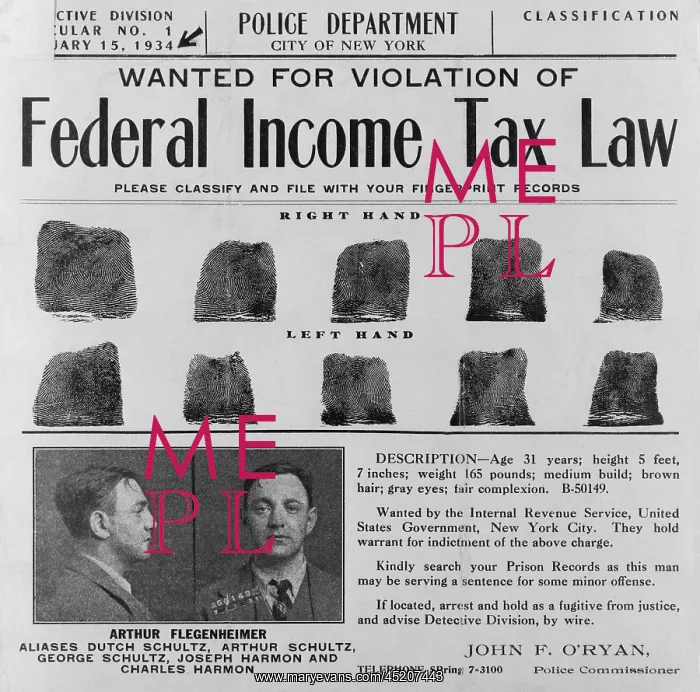 : Dutch Schultz wanted poster issued by New ? : Dutch Schultz wanted poster issued by New ?