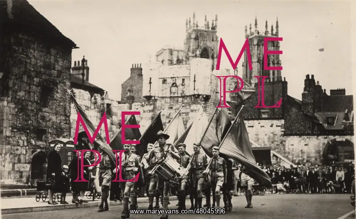 : Dutch scouts marching, Exhibition Square, York : Dutch scouts marching, Exhibition Square, York