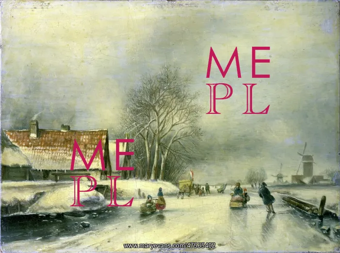 : Dutch Winter Scene with skaters : Dutch Winter Scene with skaters
