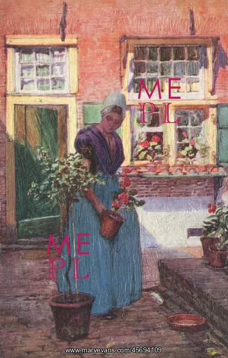 : Dutch Woman in Her Garden : Dutch Woman in Her Garden