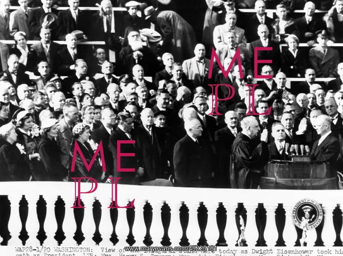 : Dwight Eisenhower first Inauguration. L-R: ? : Dwight Eisenhower first Inauguration. L-R: ?