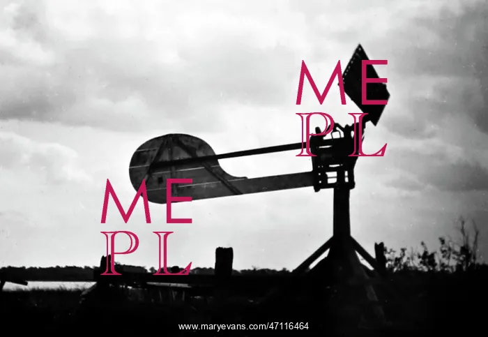 : A dyke wind pump on the Norfolk Broads, 1920s : A dyke wind pump on the Norfolk Broads, 1920s
