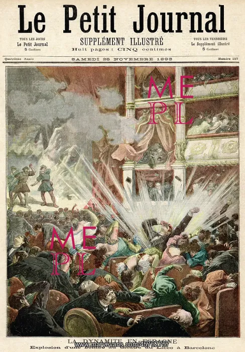 : Dynamite explosion at a Spanish Opera House : Dynamite explosion at a Spanish Opera House