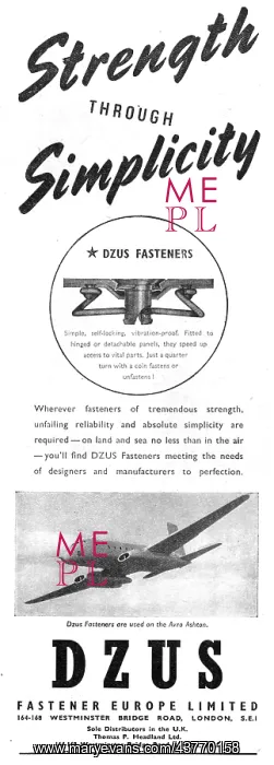  : Dzus Fasteners