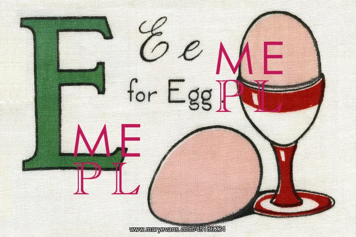  : E for Egg. From a Dean's Rag Book entitled Kiddiewiddies ABC