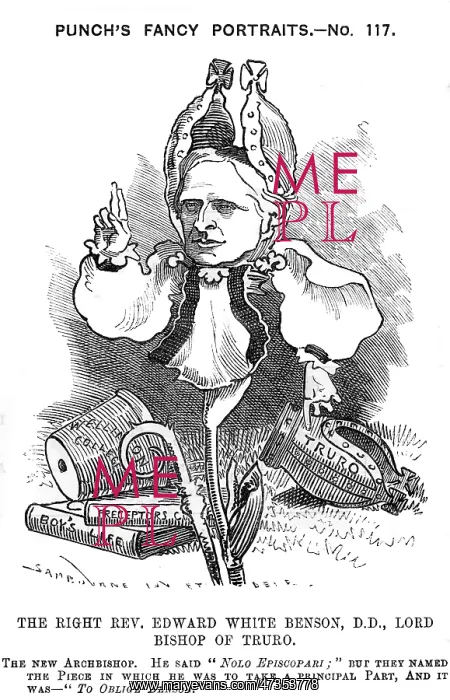 : E W BENSON CARICATURE : E W BENSON CARICATURE