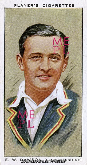 : E W Dawson, Leicestershire County cricketer : E W Dawson, Leicestershire County cricketer