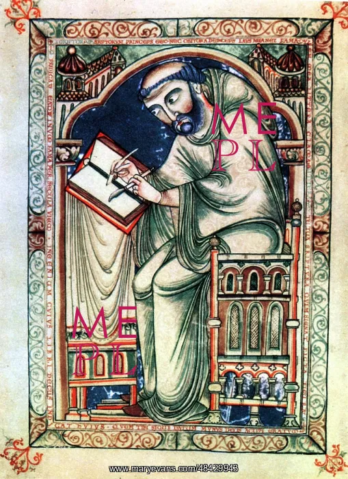 : Eadwine the Scribe. From Psalter written at Christ : Eadwine the Scribe. From Psalter written at Christ