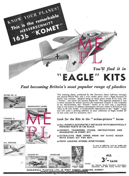 : Eagle Model Aircraft Construction Kits. Eagle Kits 1958 : Eagle Model Aircraft Construction Kits. Eagle Kits 1958