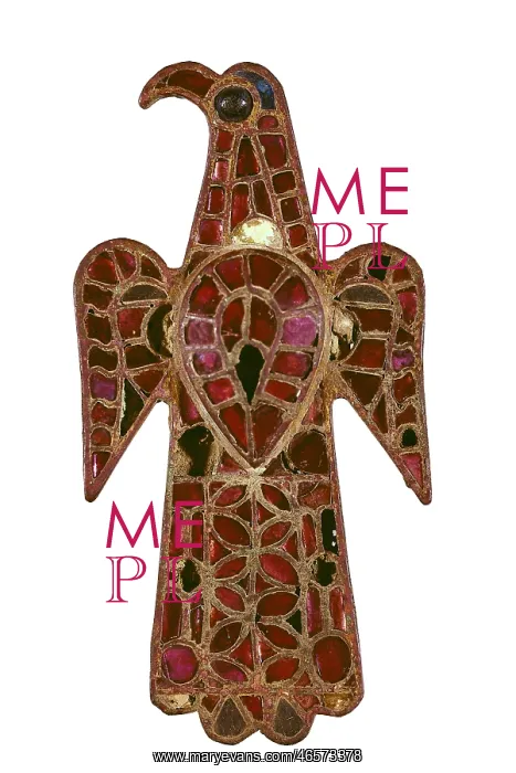 : Eagle-shaped Visigothic fibula, 6th century. Bronze : Eagle-shaped Visigothic fibula, 6th century. Bronze
