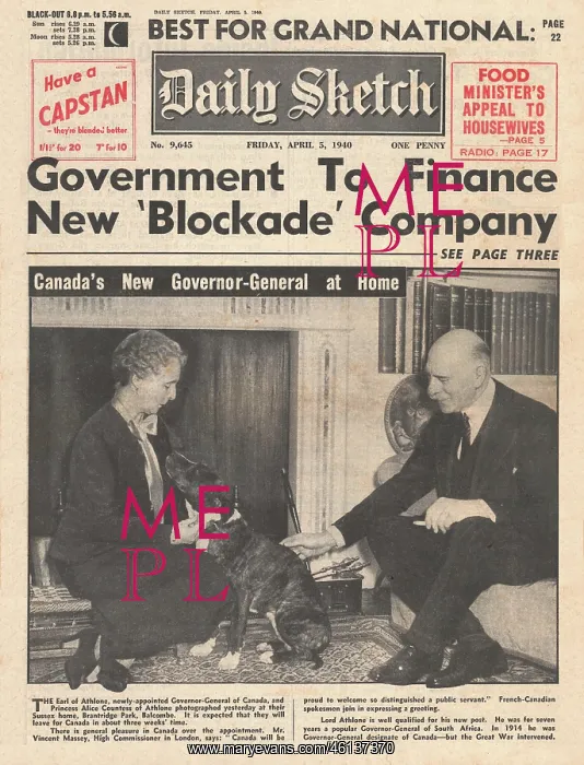 : Earl of Athlone new Governor-General of Canada : Earl of Athlone new Governor-General of Canada