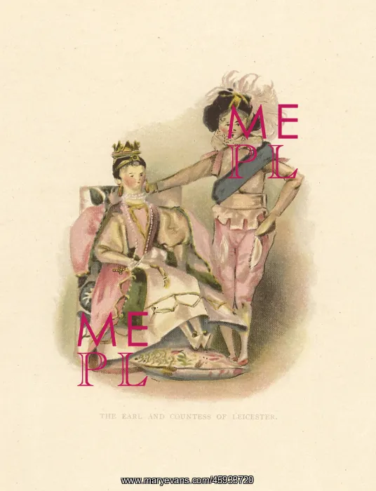: The Earl and Countess of Leicester dressed by Princess : The Earl and Countess of Leicester dressed by Princess