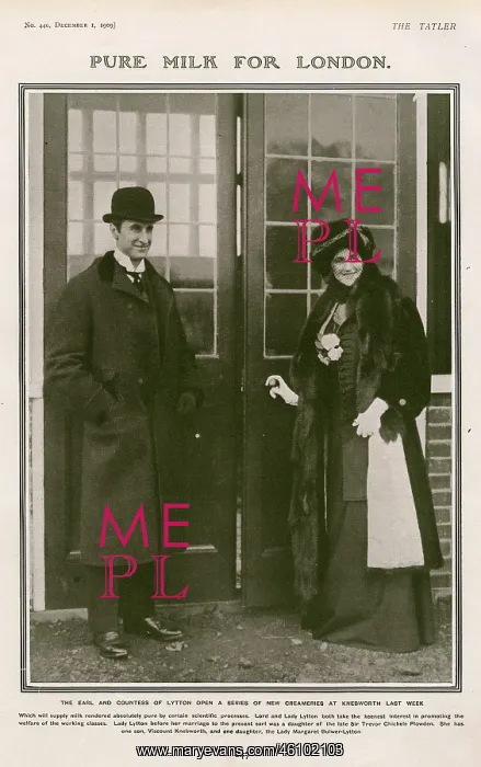 : Earl and Countess of Lytton 1909 : Earl and Countess of Lytton 1909