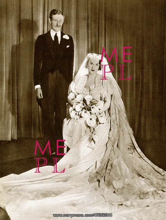 : The Earl & Countess of Shrewsbury & Talbot wedding, Yevonde : The Earl & Countess of Shrewsbury & Talbot wedding, Yevonde