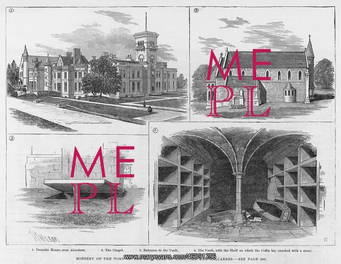 : Earl of Crawford tomb robbed, 1881 : Earl of Crawford tomb robbed, 1881