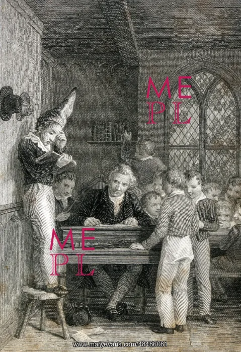 : Early 19th century school classroom - Dunce : Early 19th century school classroom - Dunce