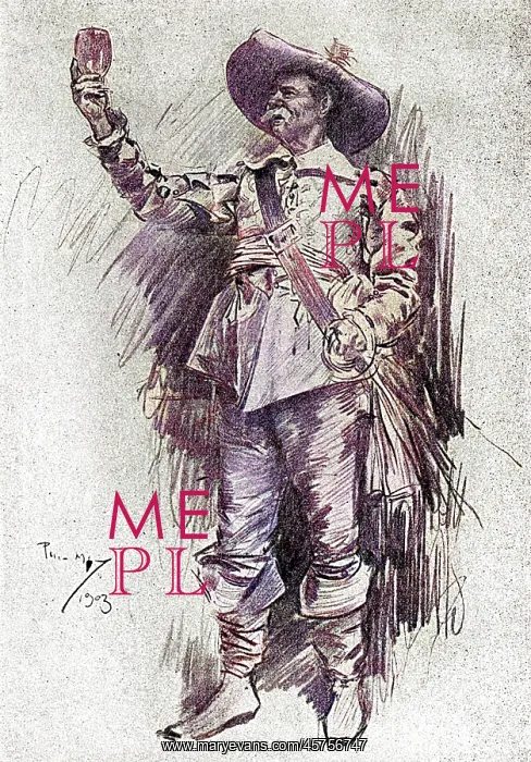 : Early 20th century actor in the role of a Cavalier : Early 20th century actor in the role of a Cavalier