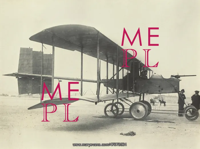 : Early Airplane with Gun, c. 1914 : Early Airplane with Gun, c. 1914