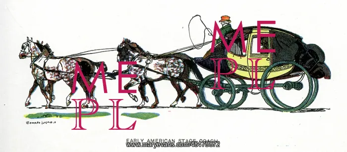  : Early American stage coach