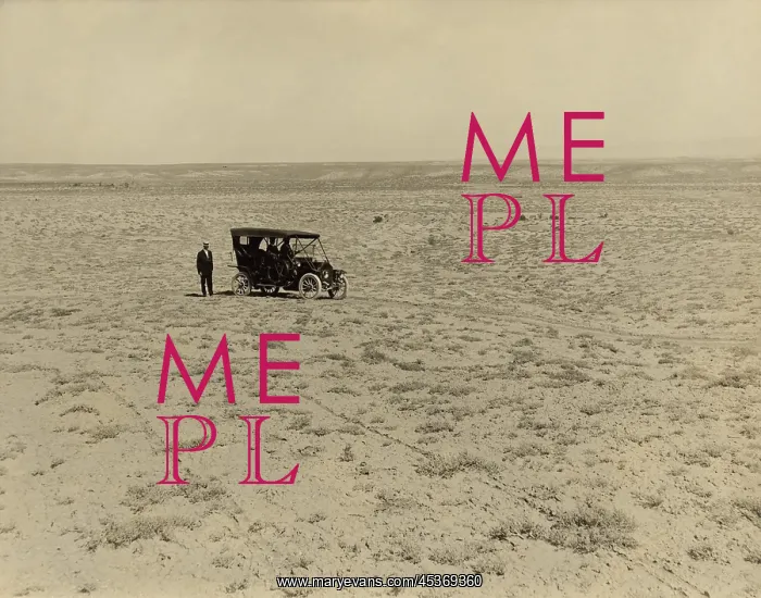 : Early automobile parked in an expansive area : Early automobile parked in an expansive area