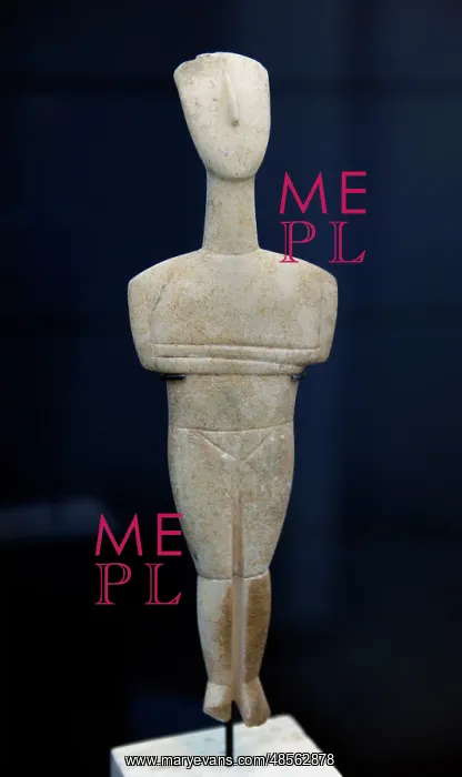 : Early Bronze Age. 3300-2000 BC. Idol. From de Cycladic islan : Early Bronze Age. 3300-2000 BC. Idol. From de Cycladic islan