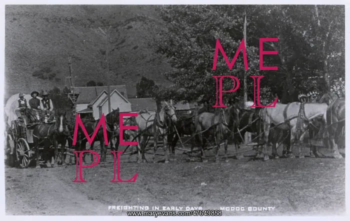 : Early days of freighting, Modoc County, California, USA