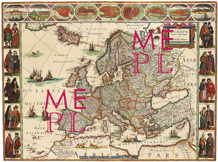 : Early European Map 1617 : Early European Map 1617