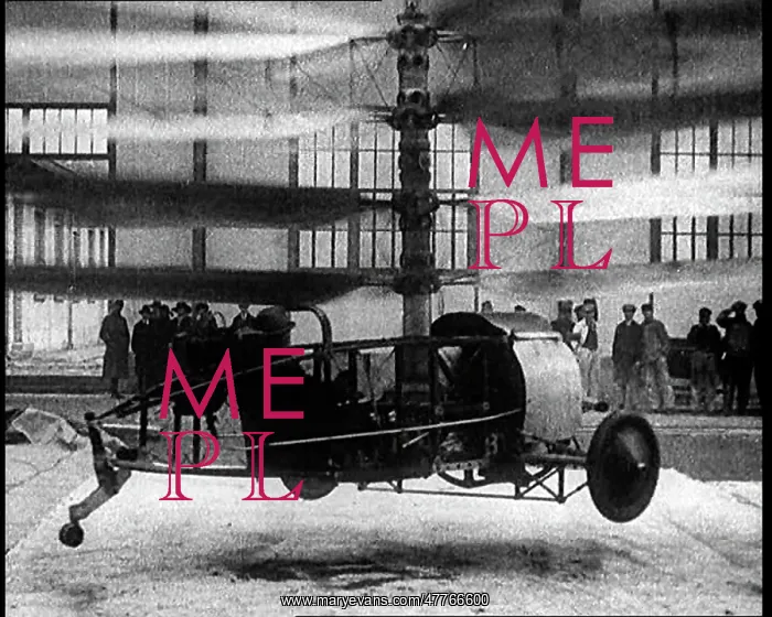 : An Early Helicopter With Four Sets Of Propellers : An Early Helicopter With Four Sets Of Propellers