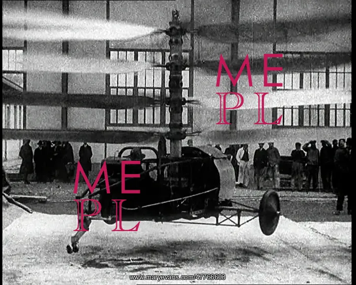 : An Early Helicopter With Four Sets Of Propellers : An Early Helicopter With Four Sets Of Propellers