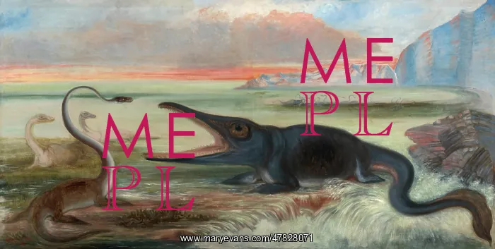 : Early Jurassic Marine Reptiles, Waterhouse Hawkins, 1876 : Early Jurassic Marine Reptiles, Waterhouse Hawkins, 1876