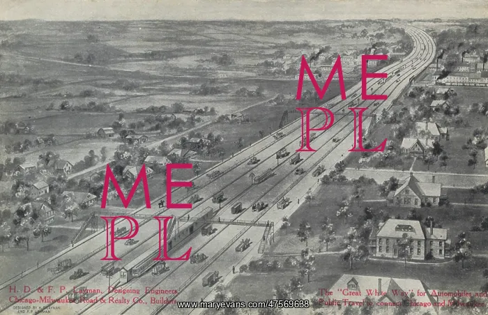 : Early motorway proposal between Chicago and Milwaukee : Early motorway proposal between Chicago and Milwaukee