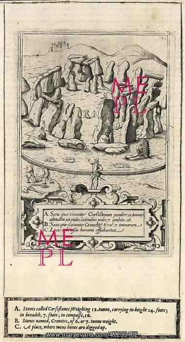 : EARLY STONEHENGE DRAWING : EARLY STONEHENGE DRAWING