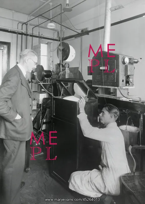 : Early television with a viewing mirror that reflects : Early television with a viewing mirror that reflects
