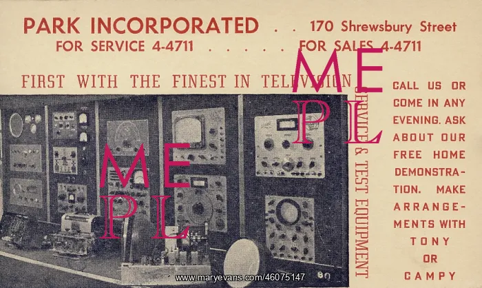 : Early US Televsion Shop Advertisement : Early US Televsion Shop Advertisement