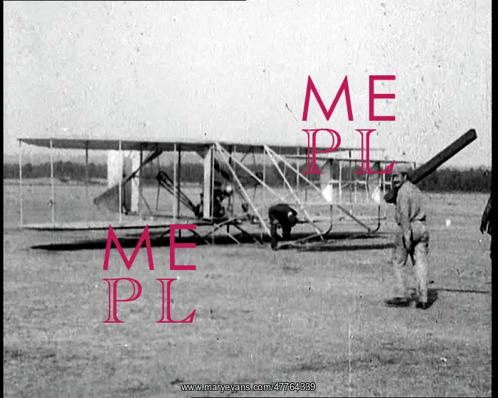 : Early Wright Brothers Plane Preparing For A : Early Wright Brothers Plane Preparing For A