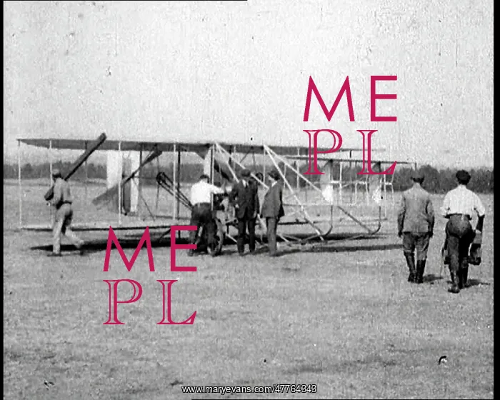 : Early Wright Brothers Plane Preparing For A : Early Wright Brothers Plane Preparing For A