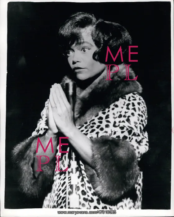: Eartha Kitt, singer, opening night at Talk of the Town : Eartha Kitt, singer, opening night at Talk of the Town