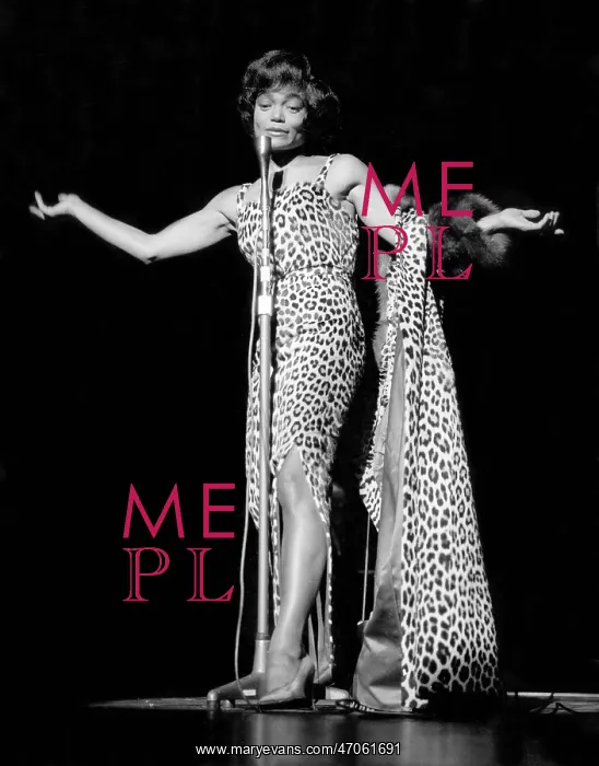 : Eartha Kitt, singer, performs at Talk of the Town, London : Eartha Kitt, singer, performs at Talk of the Town, London