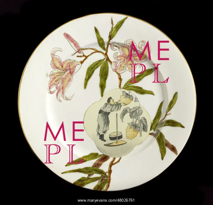 : Earthenware plate, 19th century : Earthenware plate, 19th century