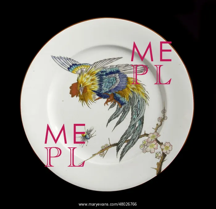 : Earthenware plate, 19th century : Earthenware plate, 19th century