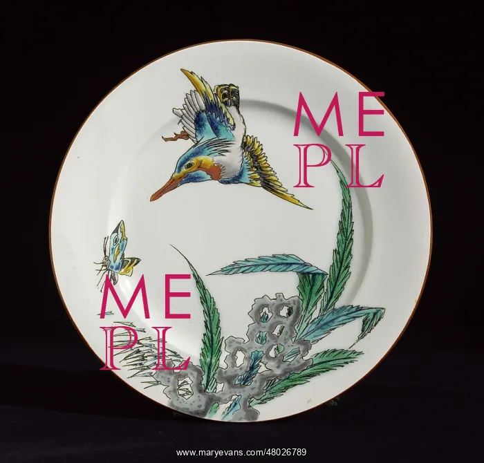: Earthenware plate, 19th century : Earthenware plate, 19th century