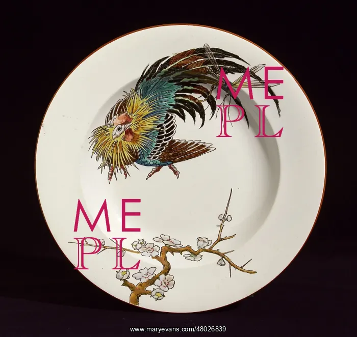 : Earthenware plate, 19th century : Earthenware plate, 19th century