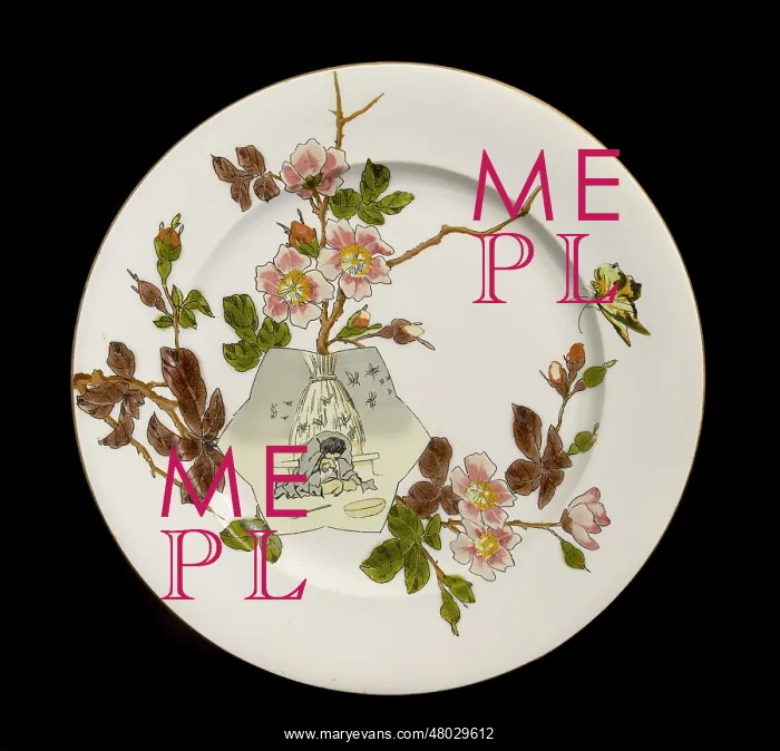 : Earthenware plate, 19th century : Earthenware plate, 19th century