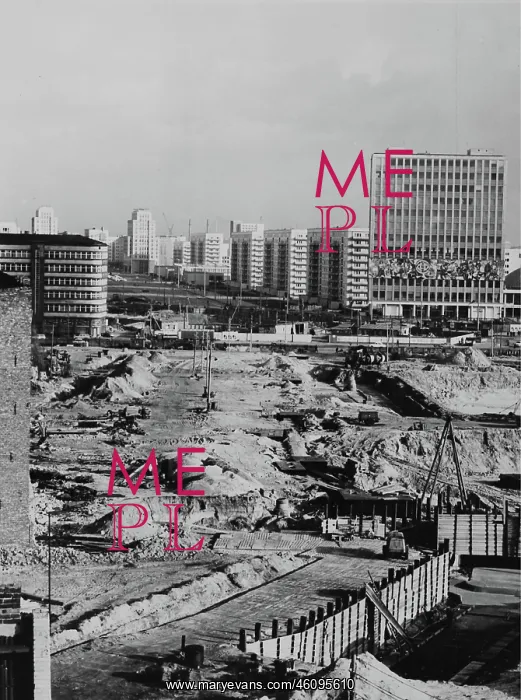 : East Berlin Alexanderplatz as a large construction site : East Berlin Alexanderplatz as a large construction site