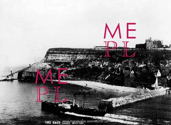 : East cliff of Whitby, 1914 : East cliff of Whitby, 1914