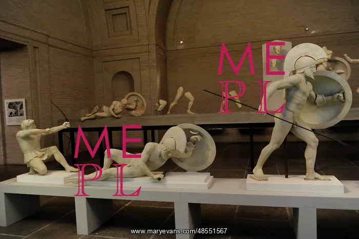 : East Pediment's Group of the Temple of Aegina. Reconstructio : East Pediment's Group of the Temple of Aegina. Reconstructio