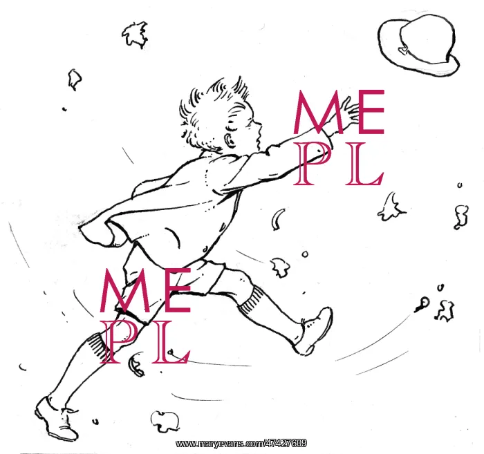 : East Wind (boy chasing hat) : East Wind (boy chasing hat)
