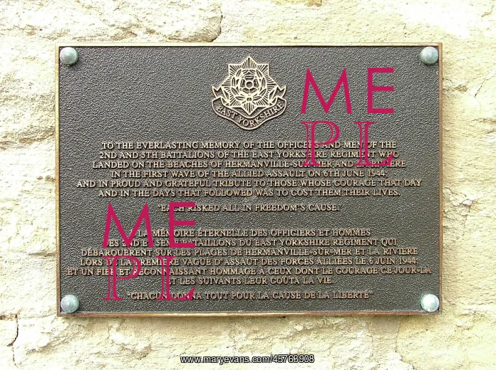  : East Yorkshire Regiment Memorial, la Breche, Normandy